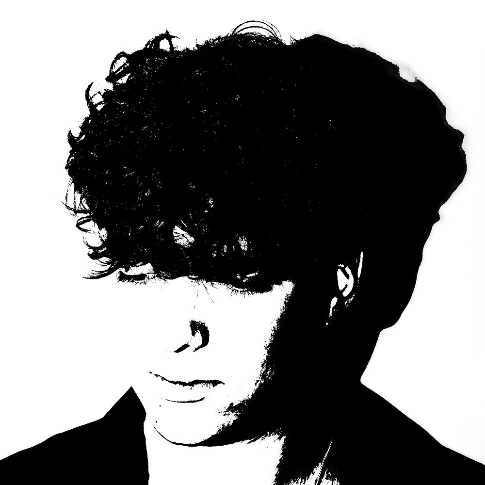 High-contrast black and white portrait of Eugene Koblytskyy