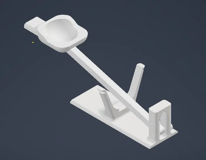 CAD model of a ball launcher prototype